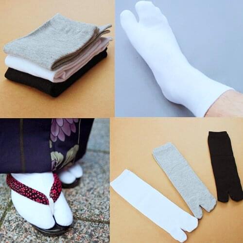 1 Pairs New Unisex Cotton Ninja Socks Japanese Style Kimono Flip Flop Slipper Sandal Split 2 Toe Tabi Foot Finger for Men Women