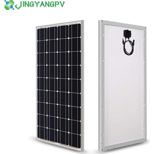 Solar Panel 100w 200w 300w 400w 18V Rigid Glass Panel Monocrystalline Cell 12V/24V Battery Charger Panneau Solaire RV Home Roof
