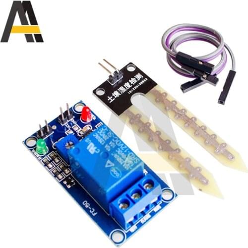 Smart Electronics Soil Moisture Relay Control Hygrometer Detection Sensor Control Module Start Switch Automatically Water Board