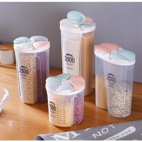Moisture-Proof Sealed Tank Storage Box Kitchen Supplies Storage Tank Compartment Transparent Box Plastic Food Storage