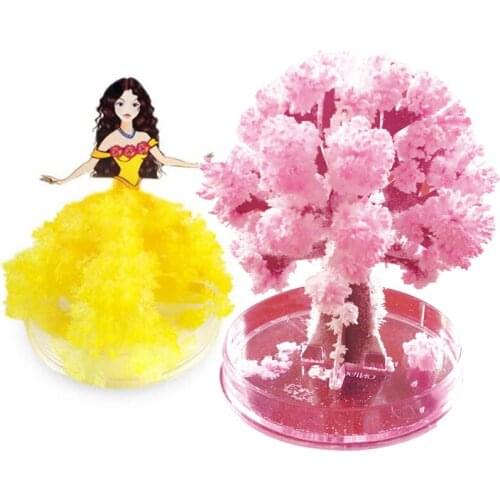 Magic Growing Crystals Japanese Sakura Paper Trees Growing Tree Liquid DIY Desktop Christmas Paper Trees Novelties Toy LMX004