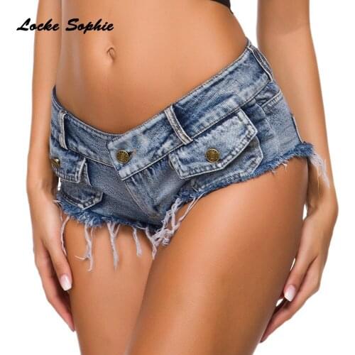 1pcs Womens Sexy super denim shorts 2021 Summer denim cotton hole Low waist shorts Ladies Skinny Sexy club super short jeans