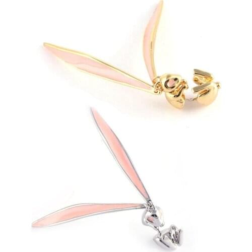 1Pcs Cute Animal Punk Rabbit Earrings For Women Girls Long Ear Rabbit head Bunny Stud Earrings Jewerly