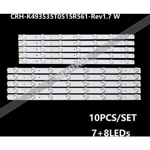 1set=10pcs LED Backlight strip for CRH-K493535T0515R561-Rev1.7 W L561