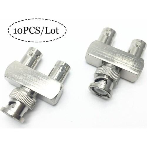10x BNC T Adapter Splitter Connector Coupler 1 Male to 2 Female CCTV Jack Plug