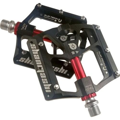 2020 new MTB bicycle pedal CNC aluminum alloy processing non-slip pedal 3 bearing pedal wide and comfortable racing pedal