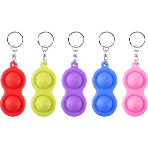 2021 Fashion Fidget Toy Keychain Silicone Bubble Sensory Toys Anxiety Stress Relief Office Desk for Children Adults dropshipping