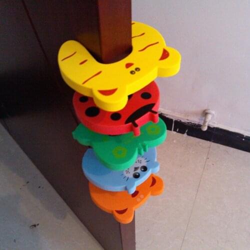 5Pcs/Lot Cartoon Animal Jammers Stop Edge Corner Guards Lock for Babies Safety Fingers Protector Kids Baby Door Stopper Holder