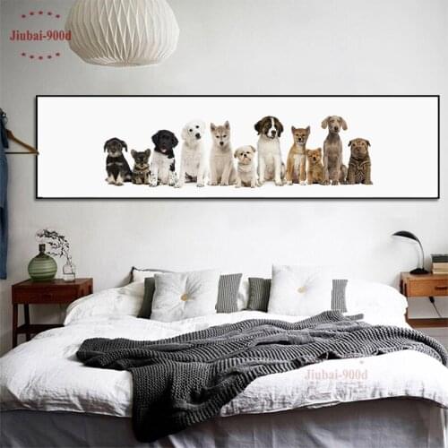 900D Cute Dog Print Poster Canvas Painting Wall Pictures For Living Room Posters And Prints Home Decor Wall Art Picture SAN86