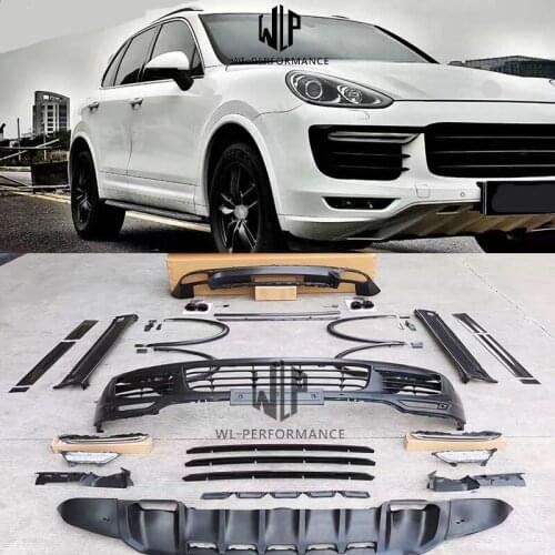 958.2 PP GTS style Car body kit turbo front bumper rear bumper side skirts Wheel eyebrows exhaust pipes for Cayenne GTS 15-17