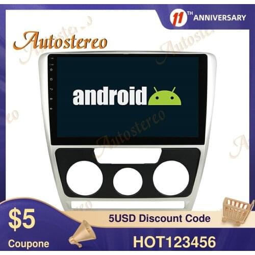 Car No DVD Player Android10 8 Core GPS Navigation For Skoda Octavia MT 2010+ Stereo Headunit Multimedia Player Auto Radio Player
