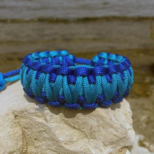 Turquoise Tactical Survival King Cobra Adjustable Handmade Paracord Bracelet CinarExtreme