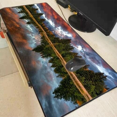 Mairuige Park River Trees Mountains 600x300 900x400mm Large Gaming Mousepad Thicken Mouse Pad for Game Locking Edge Mouse Pads