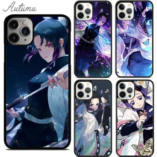 Demon Slayer Shinobu Kochō Phone Case for iPhone 11 12 Pro Max mini X XR XS SE 2020 5 6S 7 8 Plus Samsung Galaxy S8 S9 S10 Cover