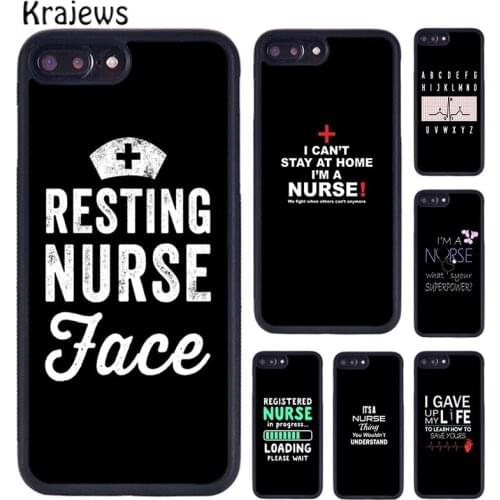 Krajews Medicine Keep Calm I'm Nurse Phone Case Cover For iPhone 5 6S 7 8 plus 11 12 Pro X XR XS Max Samsung Galaxy S7 S8 S9 S10