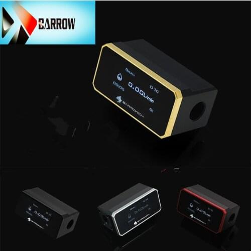 Barrowch digital display water-cooled pipe flow monitoring OLED flowmeter FBFT03 V2, water-cooled display