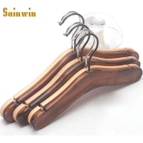 Sainwin 10pcs/lot Baby Wooden Hangers For Clothes Rack Child Wood Hanger Clothes Store Hanger