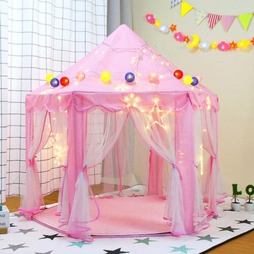 Girls Toys Kids Tent Pink Child Tent Girl Tipi Enfant Play Game Teepee Little House Baby Campaign House Princess Childrens Tent