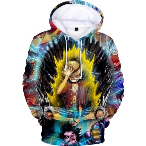 Fashion 3D One Piece Anime Hoodie Men Pullovers Women Hooded Hip Hop Long Sleeve 3D Print One Pieces 3D Hoodies Boys Sweatshirts