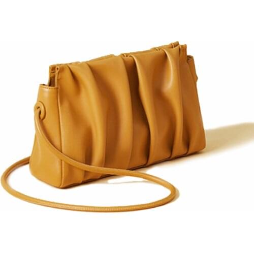 Fashion Womens Luxury Bags Designer Handbag Folds Cloud Bag 2021 Summer New Genuine Leather Female Cowhide Messenger Bag