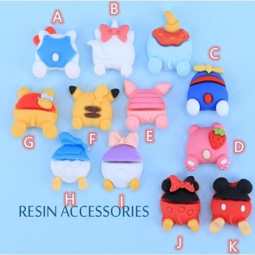 Cartoon Buttocks Flatback Resin Cabochon 20pcs Kawaii Flatback Cabochons Kids Hair Bows Accessories DIY Embellishments Decor