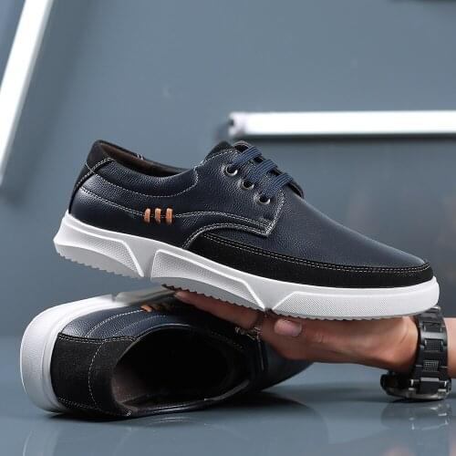 High Quality Brand Big Size Men Casual Shoes Hot Sale Autumn Business Casual Shoes Men Breathable Fashion Casual Men Shoes Black