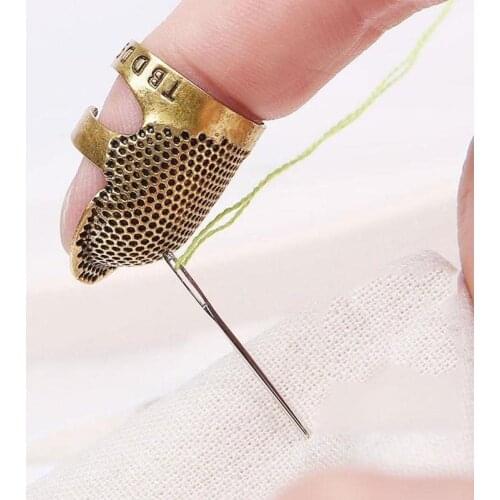 Sewing Thimble Finger Protector Needlework Metal Brass Sewing Sewing Tools Accessories DIY Thimble M6J8