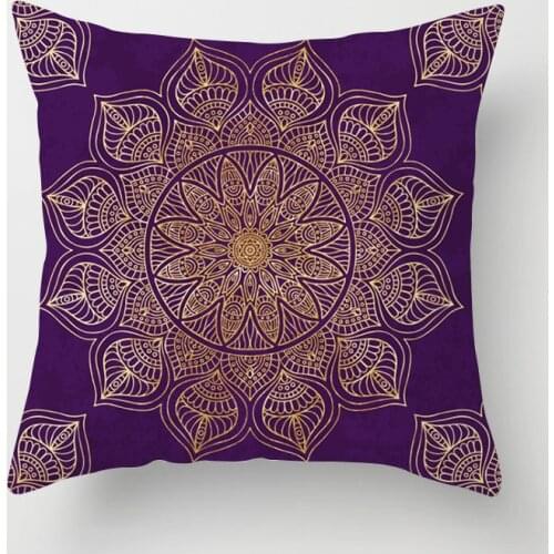 45*45cm Mandala Series National Style Theme Polyester Decorativos Pillow Cover Cojines Decorativos Para Sofa Cushion Cover