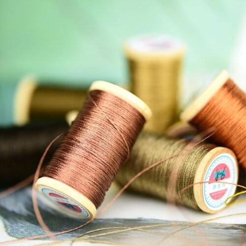 Hand-woven embroidery thread Tassels Line Roll Of 0.3mm polyamide fibre line 50M High strength 3 Strands Thread Khaki