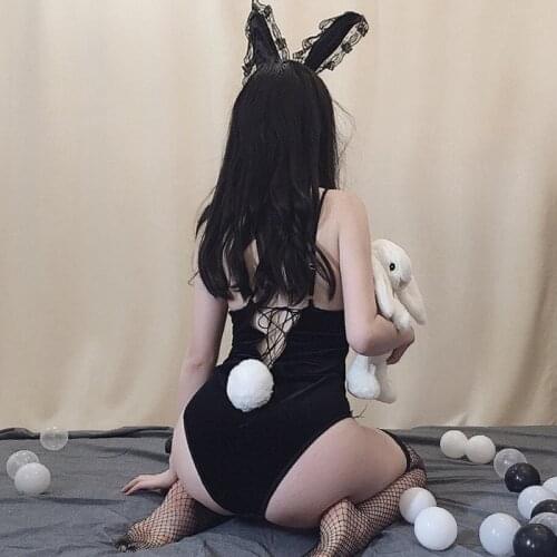 Night Women Sexy Bunny Girl Costume Cute Rabbit Outfit Erotic Costume Sex Underwear Adult Party Waiter Uniform Lingerie