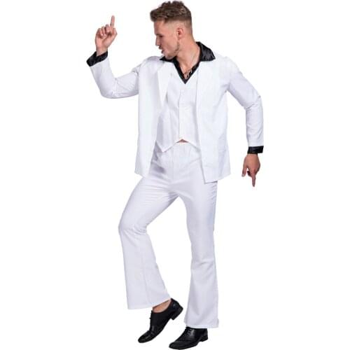 Nightclub Carnival DISCO Dance King Set Classic Halloween Celebrity Acting Costume