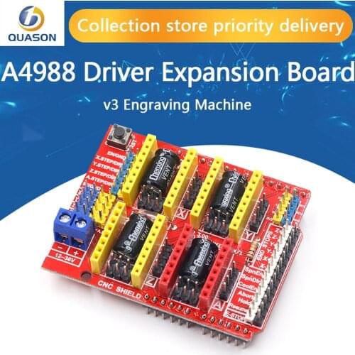 New cnc shield v3 engraving machine / 3D Printer / A4988 driver expansion board for Arduino