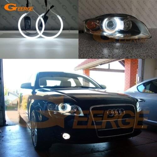 Excellent Ultra bright CCFL Angel Eyes Halo Rings kit Day Light For Audi A4 S4 RS4 B7 2004 2005 2006 2007 2008 2009