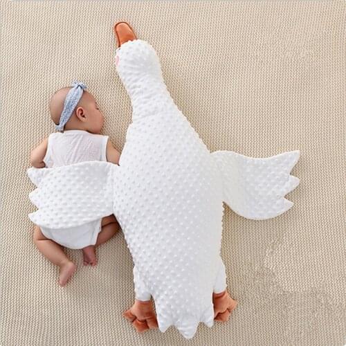 Newborn Baby Sleeping Pillow Side Exhaust Swan Pillow Toy Doll Infant Bumpers Protective Cushion Appease Pillows Kids Room Decor