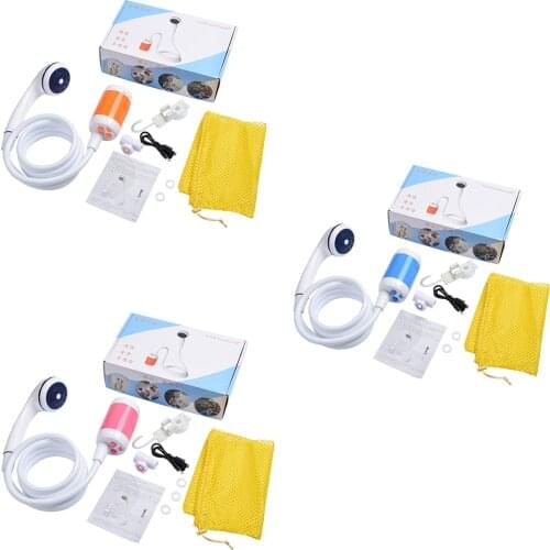 Portable Outdoor Camping Shower USB Rechargeable Water Pump for Hiking Yard