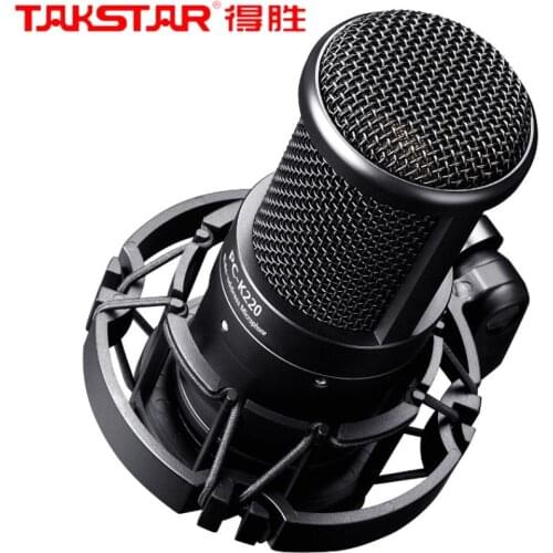 Professional Takstar PC-K220 Studio Condenser Microphone Side-address Microphone Computer Mic For Webcast Network Recording