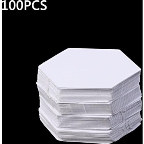 100Pcs Hexagon Templates for Patchwork Paper Quilting Sewing Craft DIY Six Sizes