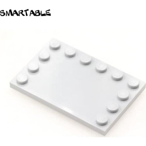Smartable Special Plate 4X6 with Flat Studs Building Blocks MOC Parts Toys For Kid Compatible 6180 20pcs/lot