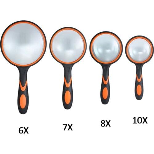 6X 7X 8X 10X Magnifying Glass Portable Handheld Magnifier for Jewelry Newspaper Book Reading High Definition Eye Loupe Glass