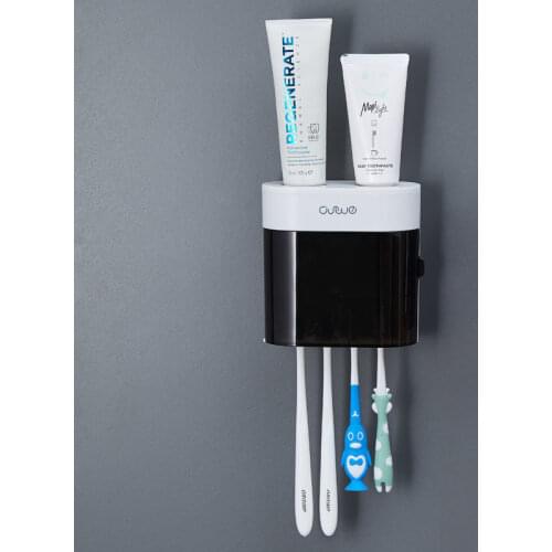 Bathroom SetTooth Brush Holder Automatic Toothpaste Dispenser Holder Toothbrush Wall Mount Rack Bathroom Tools Set Storage Rack