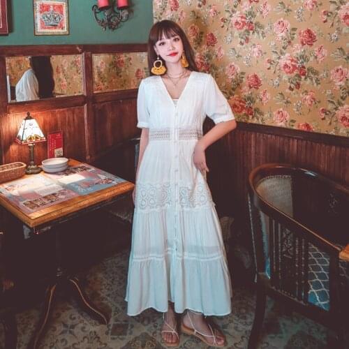 Cotton Dress Elegant Dress Lace Dress Long Dresses For Women Plus Size Dresses Summer Loose Dress White Summer Dress