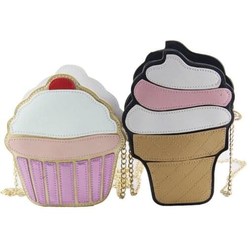 Funny Ice Cream Cake Bag Small Crossbody Bags For Women Cute Purse Handbags Chain Messenger Party Bags 2021