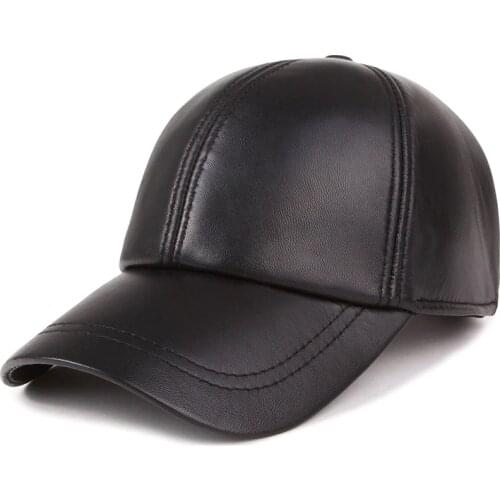 Zero fish Men's Leather Baseball Caps