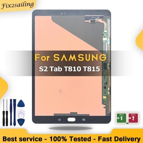 9.7" LCD Display For Samsung GALAXY Tab S2 T810 T815 Touch Screen Digitizer Sensors Assembly Replacement + Multipurpose Adhesive