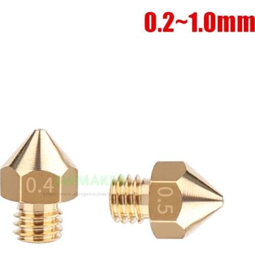 1pcs CR-10S PRO Brass nozzle M6*0.75 thread, high quality Creality CR-10S PRO 3D printer parts