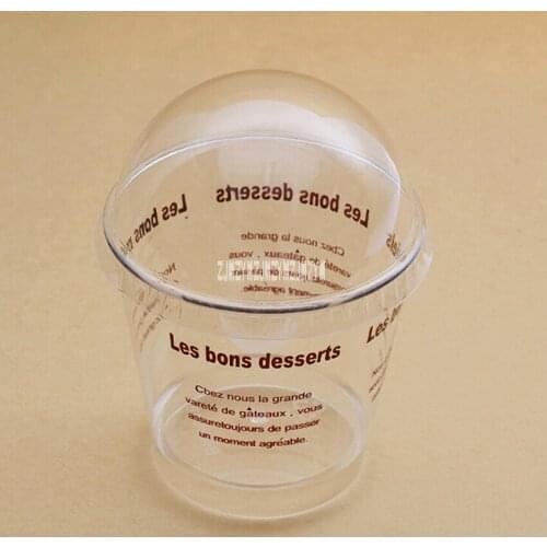 1000pcs/lot BIO-018 Disposable DIY 180ml Creative Cup Yogurt Dessert Cupcake Box Container Ice Cream Cups With Dome Lid Cover