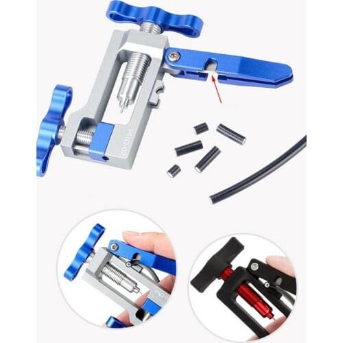 2 in1 MTB Bicycle Needle Driver Hydraulic Hose Cutters Disc Brake Hose Cable Cutter Connector Insert Press in Tool