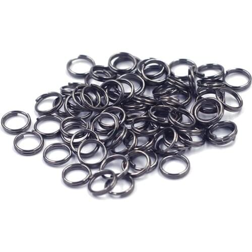 200Pcs Split Jump Rings Alloy Double Loops Gunmetal For Necklaces Jewelry DIY Findings 6x0.6mm
