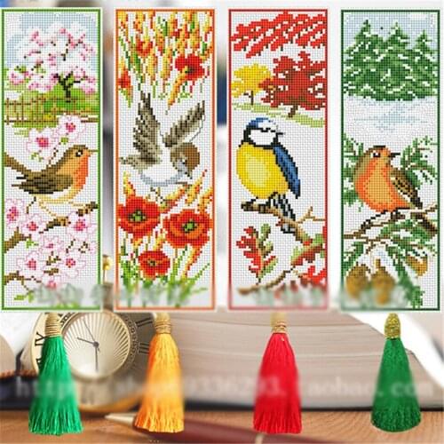 22ct/25ct 039 DIY Craft Stich Cross Stitch Bookmark Christmas Plastic Fabric Needlework Embroidery Crafts Counted New Gifts Kit