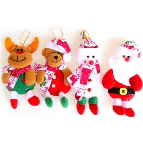 4pcs/lot Santa claus Bear Snowman Pendant Christmas Tree Christmas Gift Christmas Decoration Supplies Arbol De Navidad